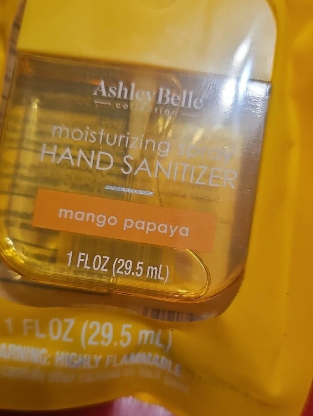 Mango Papaya Moisturizing Spray Hand Sanitizer - Yellow